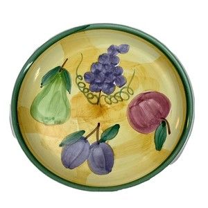 Caleca 48 Italy Small 8” Plate Ceramic Hand Painted "Frutta" Salad, Desert